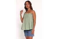 Petal and Pup Carson Pleated Top - Sage Green