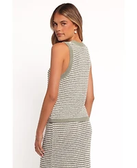 Petal and Pup Women's Arella Knit Top - Sage/Cream
