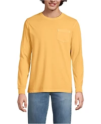 Lands' End Men's Long Sleeve Pocket Sun Faded Super-t Tee