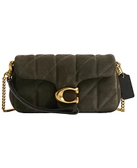 Coach Women's Suede Quilted Tabby Chain Crossbody Bag