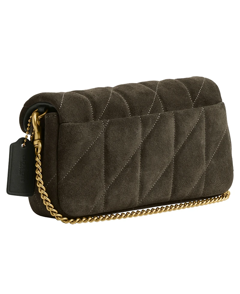 Coach Women's Suede Quilted Tabby Chain Crossbody Bag