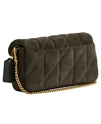 Coach Women's Suede Quilted Tabby Chain Crossbody Bag