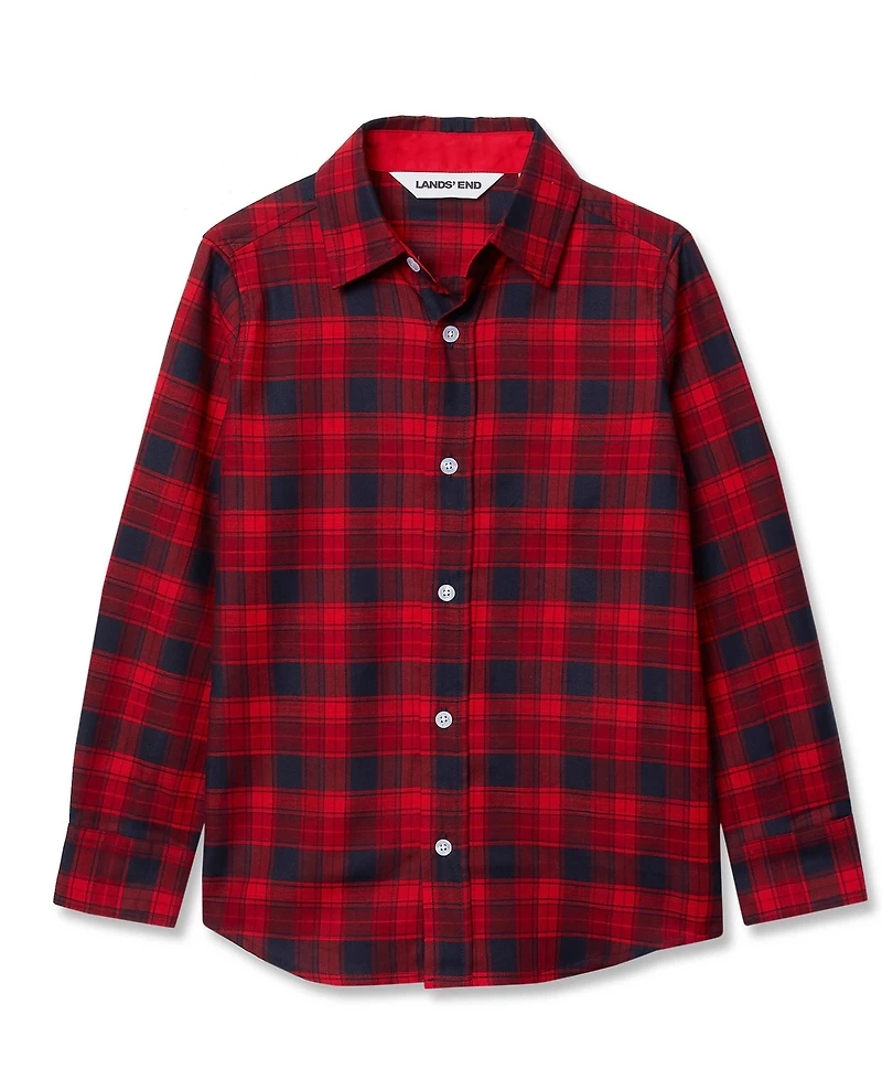Lands' End Boys Long Sleeve Poplin Shirt