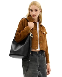 Coach Bleecker Medium Leather Bucket Bag