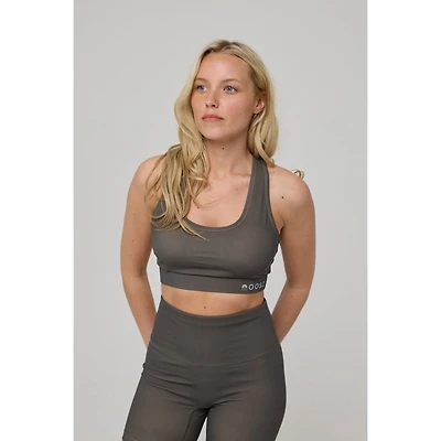 Oosc Women's High Support Elite Crossback Sports Bra - Khaki