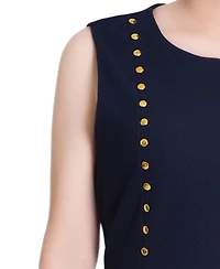 Ny Collection Petite Sleeveless Stud Front Dress