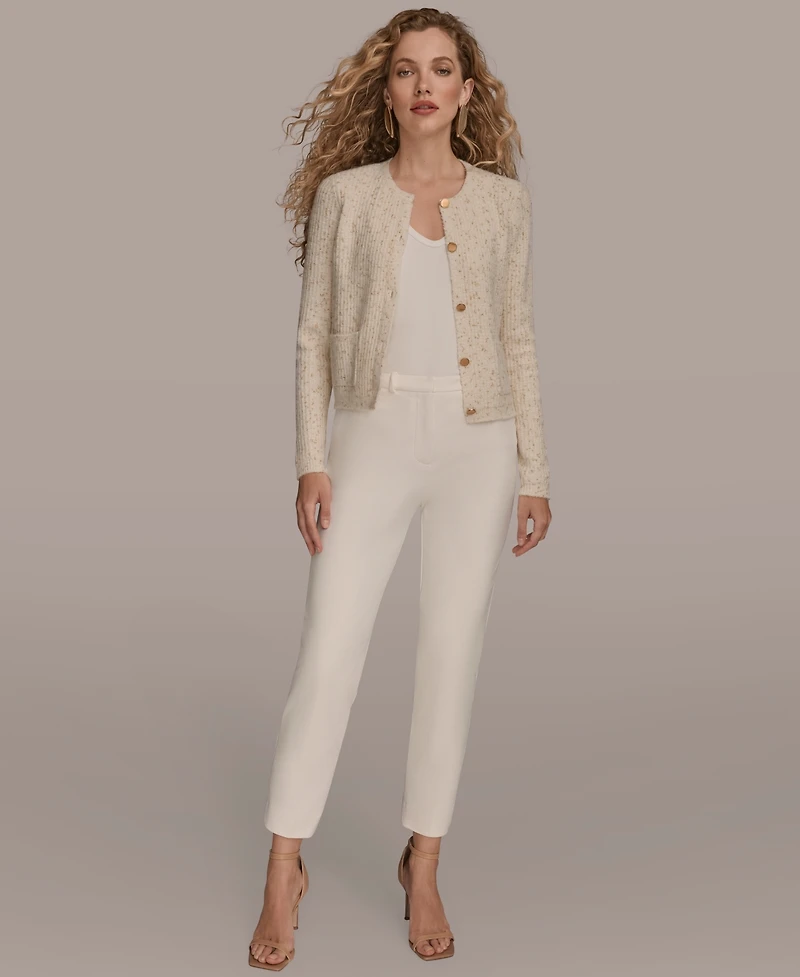 Donna Karan New York Women's Metallic Cardigan Sweater