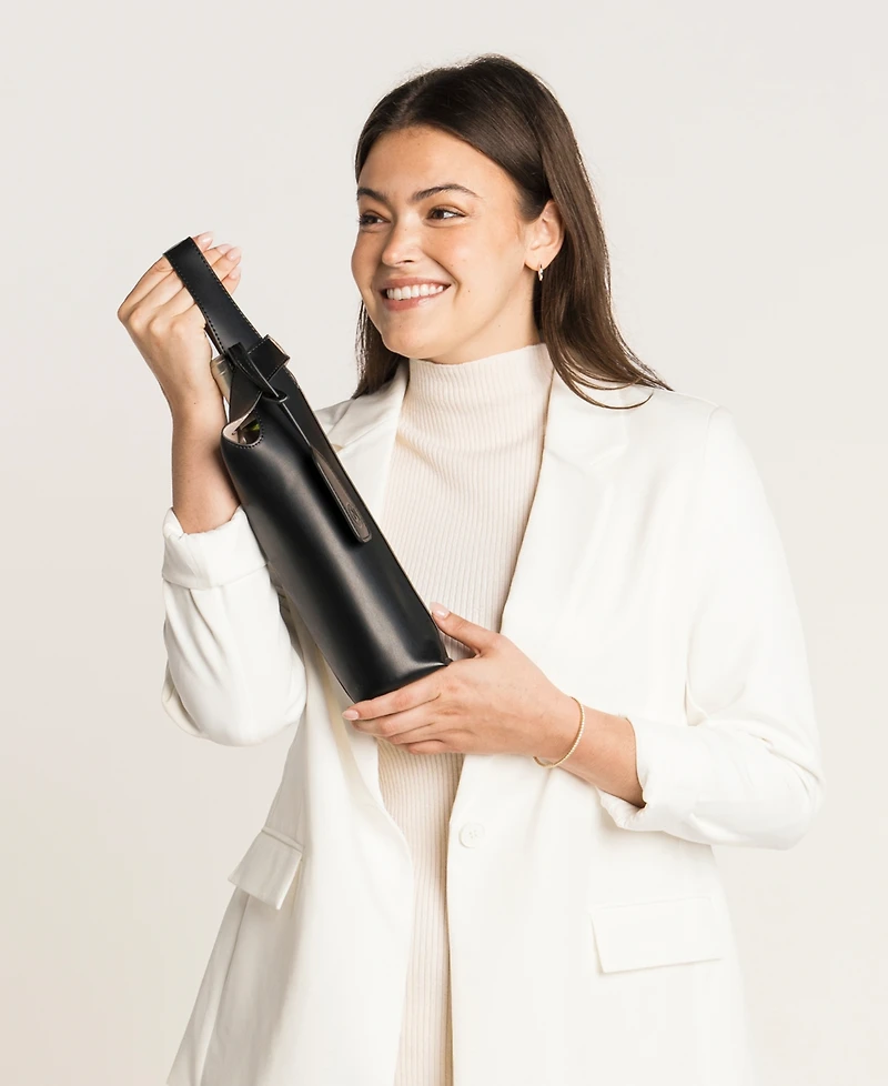 Wine Bag - 1.5-Liter Bottle Tote Upcycled Leather