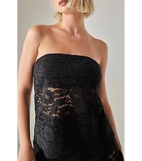 Nasty Gal Women's Bandeau Lace Tailored Top