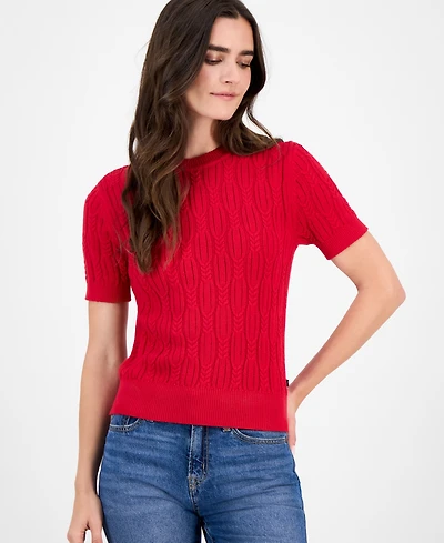 Nautica Women's Cotton Cable-Knit Sweater