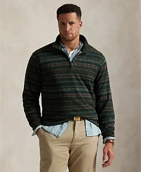 Polo Ralph Lauren Men's Big & Tall Estate-Rib Quarter-Zip Pullover Sweater