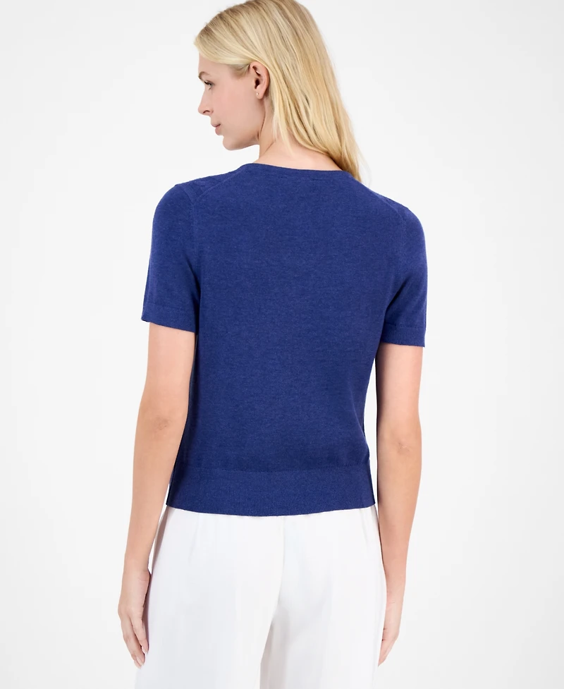Nautica Jeans Women's Bow Cable Knit Sweater