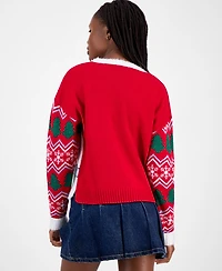Hooked Up by Iot Juniors' Charlie Brown and Snoopy Christmas Sweater