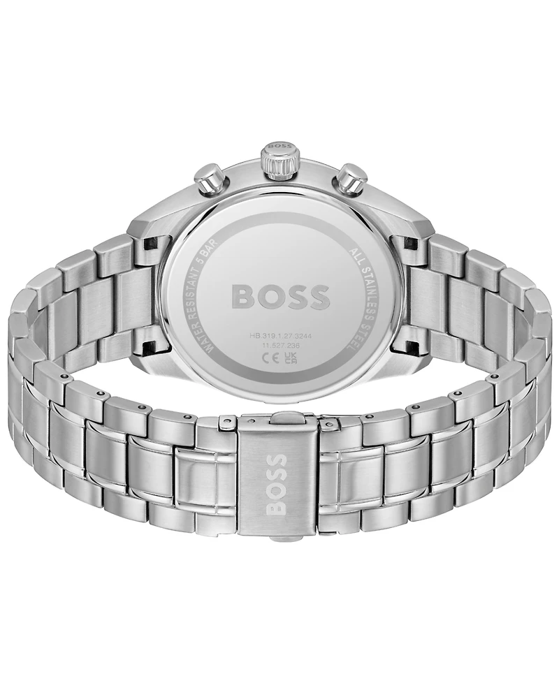 Hugo Boss Men's Grand Prix 40 Quartz Fashion Chrono Stainless Steel Watch