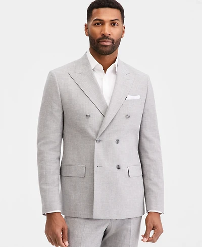 Michael Kors Men's Classic-Fit Double Breasted Mini Houndstooth Suit Separate Jacket