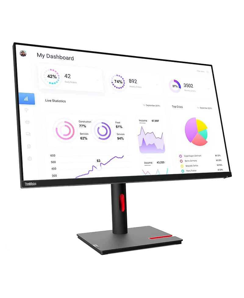 Lenovo ThinkVision P32p-30 31.5" 16:9 4K Ultra Hd Ips Wled Lcd Monitor, Raven Black