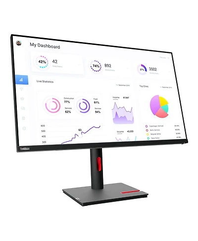Lenovo ThinkVision P32p-30 31.5" 16:9 4K Ultra Hd Ips Wled Lcd Monitor, Raven Black