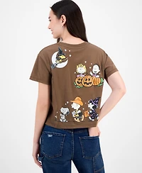 Snoopy Juniors' Halloween Graphic-Print Tee