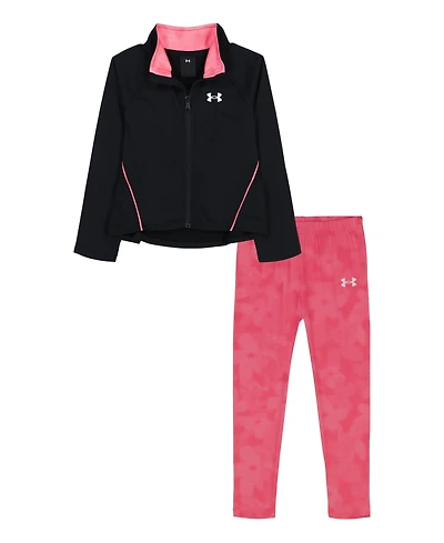 Under Armour Toddler and Little Girls 2-Piece Rival Flutter Jacket Leggings Set