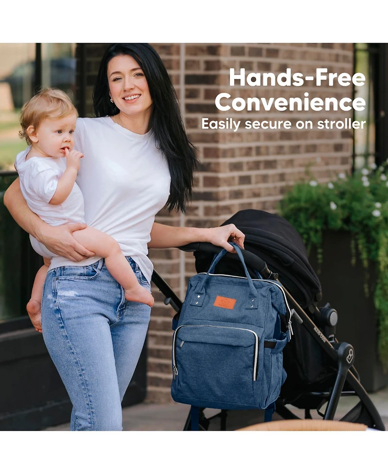 KeaBabies Original Diaper Bag Backpack, Multi-Functional Baby Bags with Changing Pad
