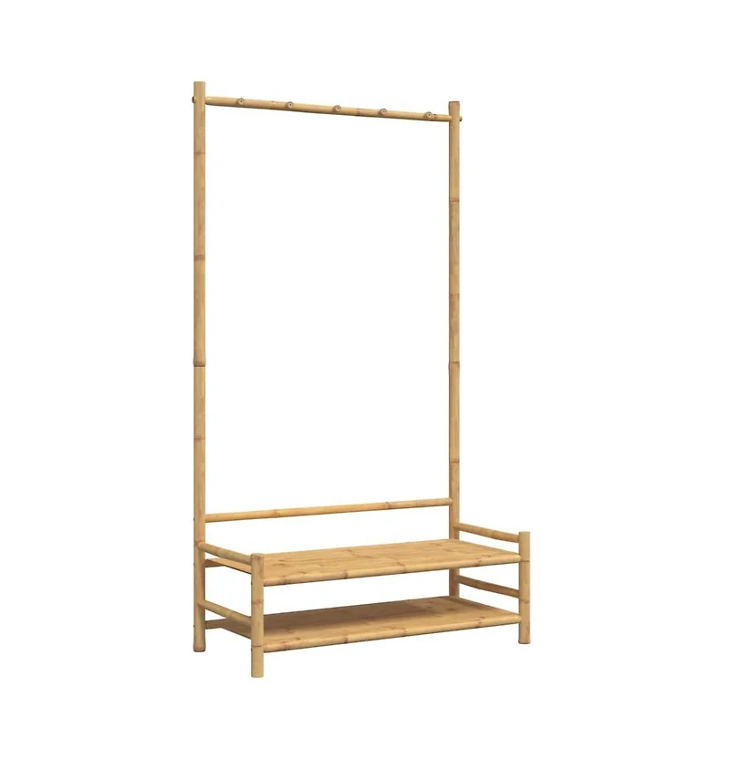 vidaXL Clothes Rack with Shelves 40.6"x15.7"x72" Bamboo