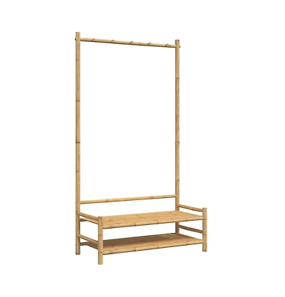 vidaXL Clothes Rack with Shelves 40.6"x15.7"x72" Bamboo