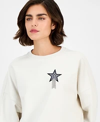 Boss Orange Women's Cotton Star Crewneck Sweatshirt
