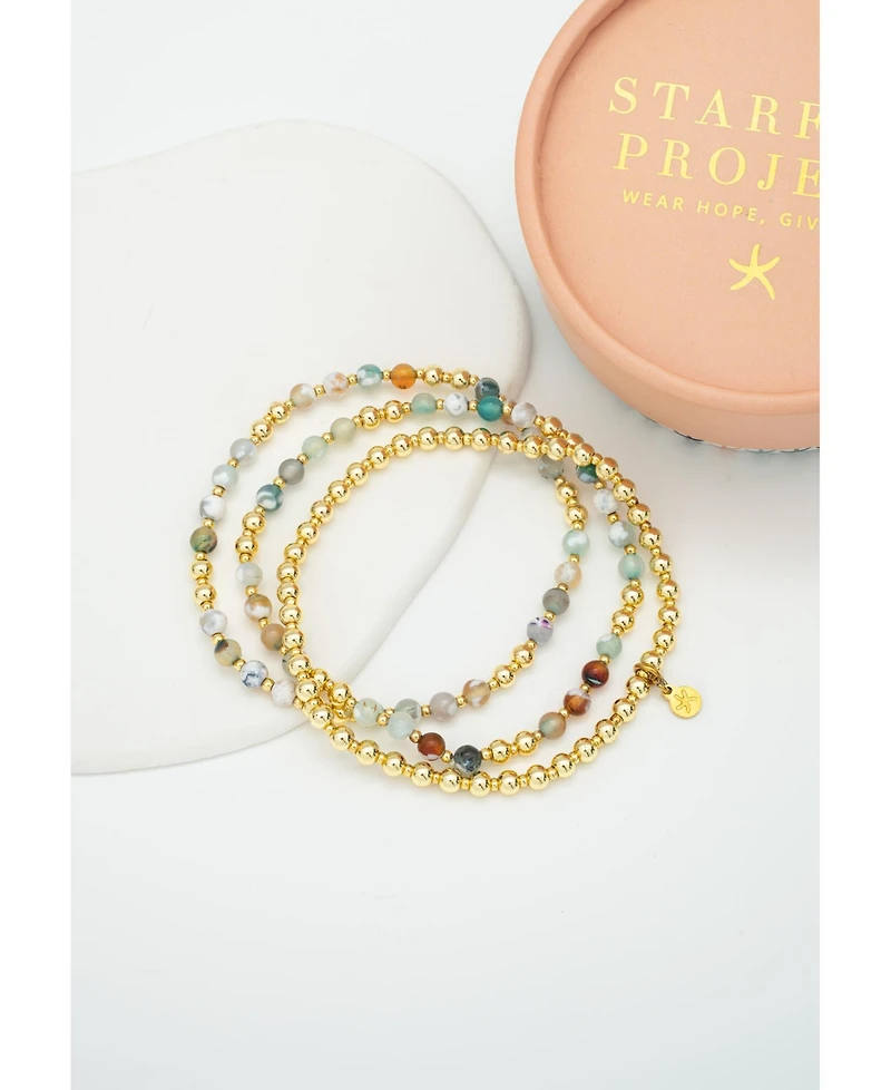 Starfish Project Light We Carry Bracelet Set in Agate