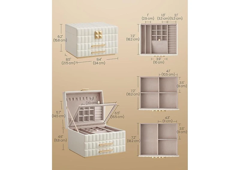 Songmics Home Jewelry Box