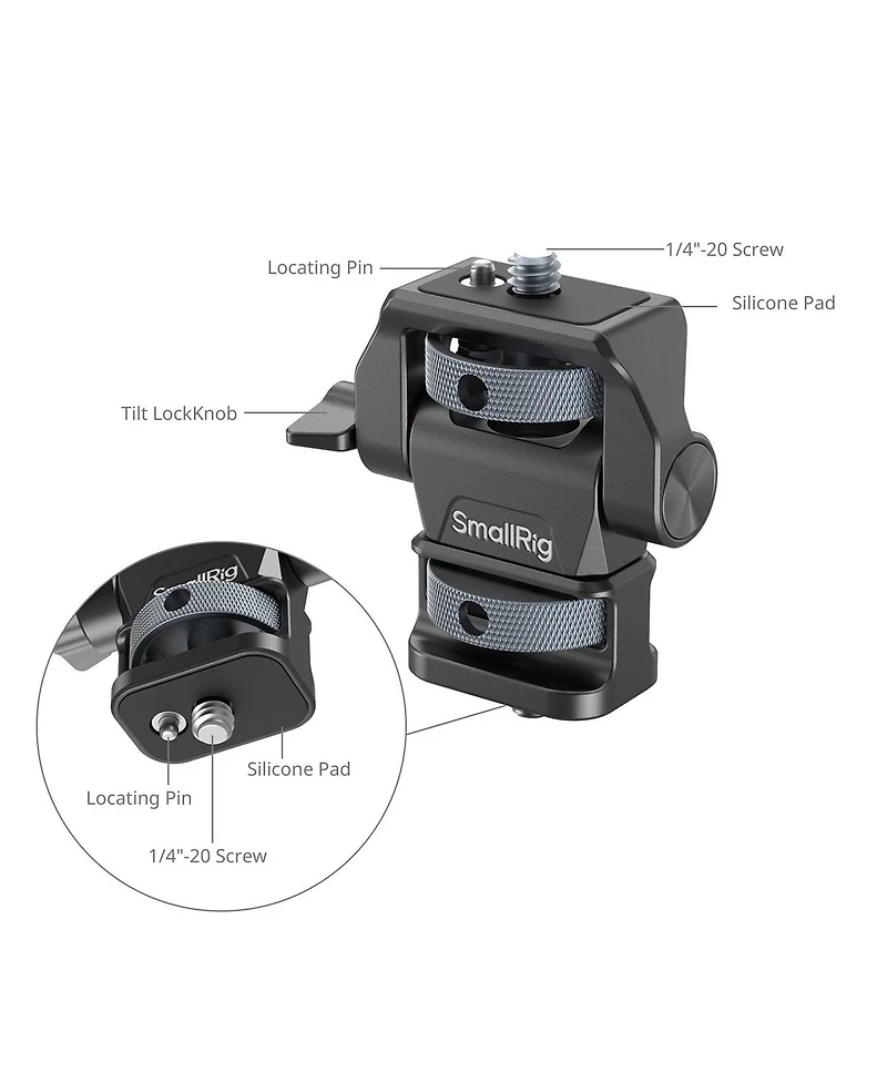 SmallRig Swivel and Tilt Adjustable Monitor Support with 1/4"-20 Screws