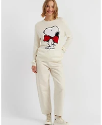 Chinti & Parker Women's Wool-Cashmere Bow Tie Snoopy Sweater
