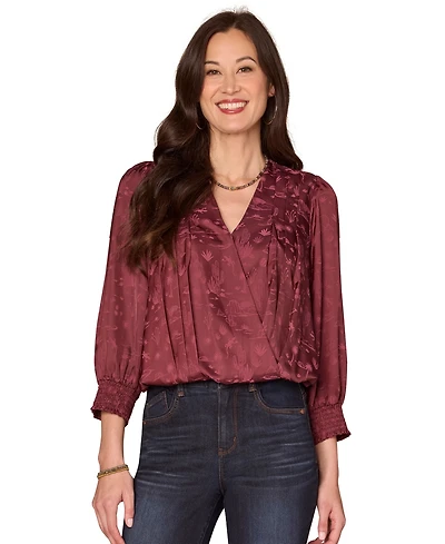 Democracy Women's V-Neck Long Sleeve Top