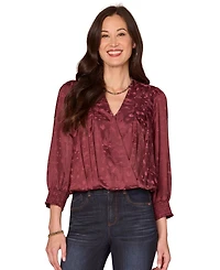 Democracy Women's V-Neck Long Sleeve Top