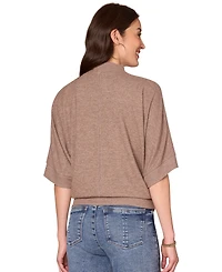 Democracy Women's Dolman Sleeve Mock Neck Top