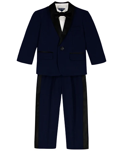 Nautica Baby Boys 4-Piece Shirt, Tuxedo Jacket, Tie and Dress Pants Set