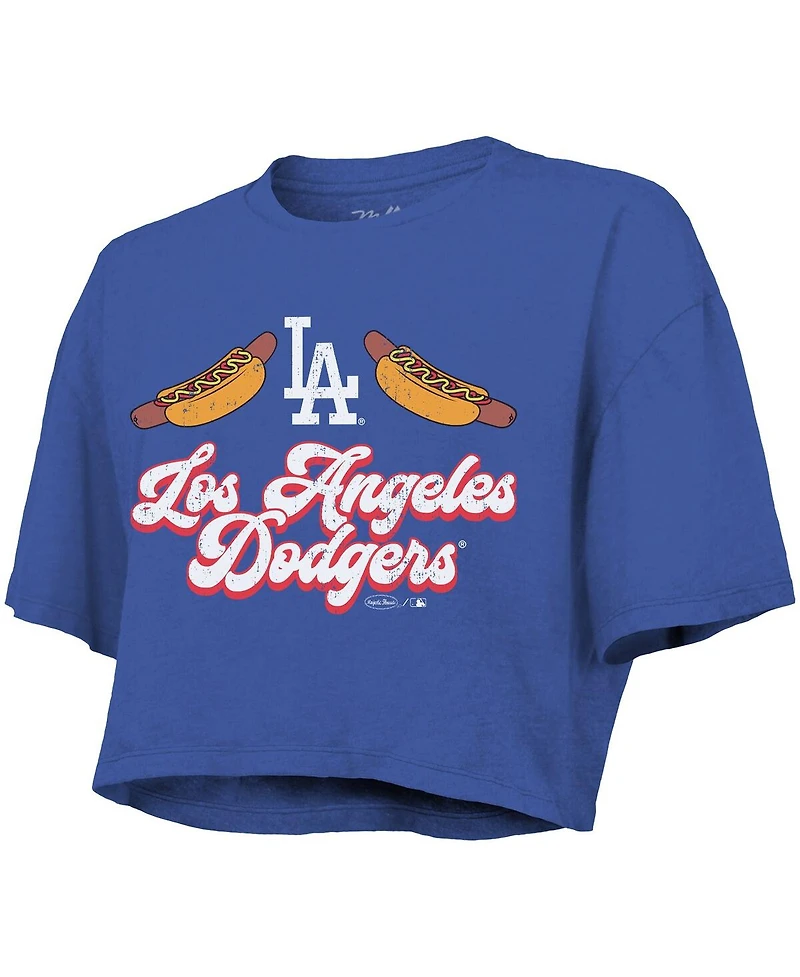 Majestic Women's Royal Los Angeles Dodgers Boxy Crop T-Shirt