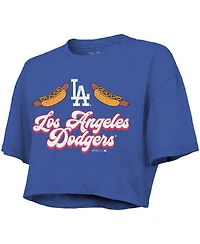 Majestic Women's Royal Los Angeles Dodgers Boxy Crop T-Shirt