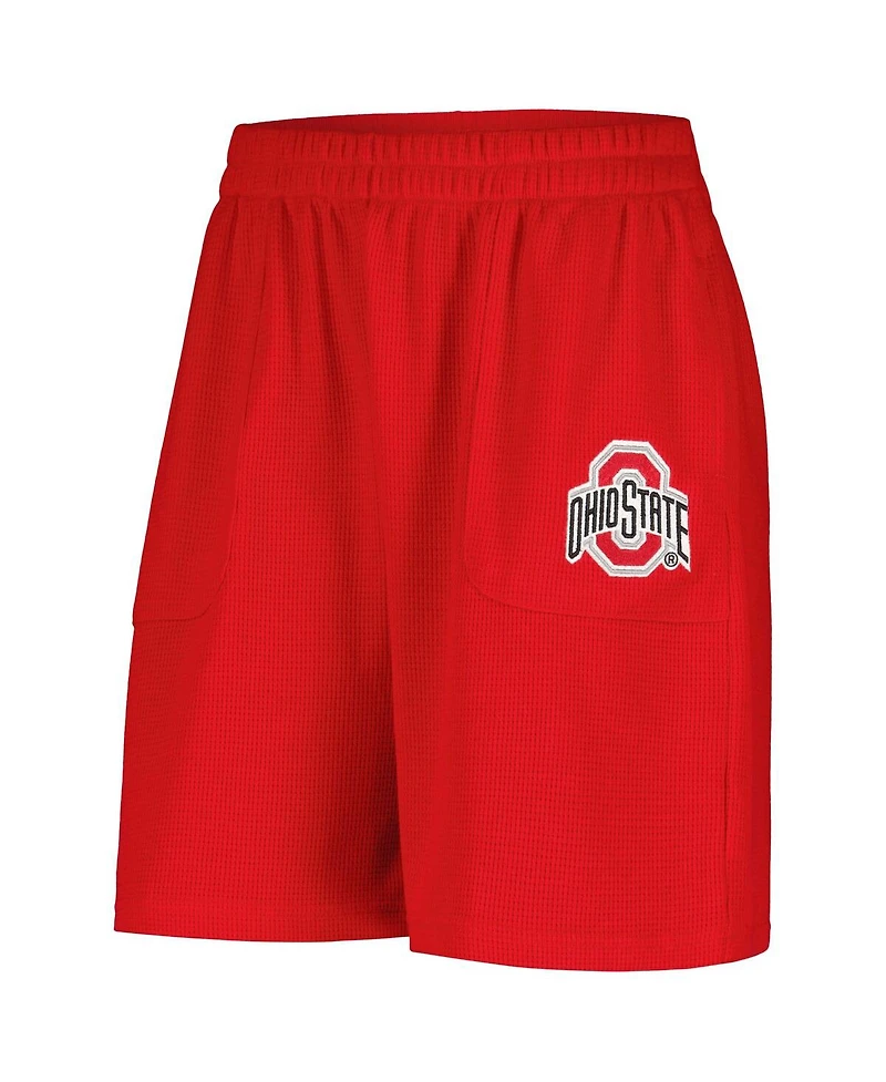 Hype and Vice Women's Scarlet Ohio State Buckeyes Pocket Hit Grand Slam Waffle Shorts