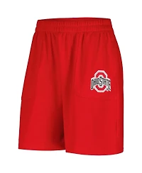 Hype and Vice Women's Scarlet Ohio State Buckeyes Pocket Hit Grand Slam Waffle Shorts