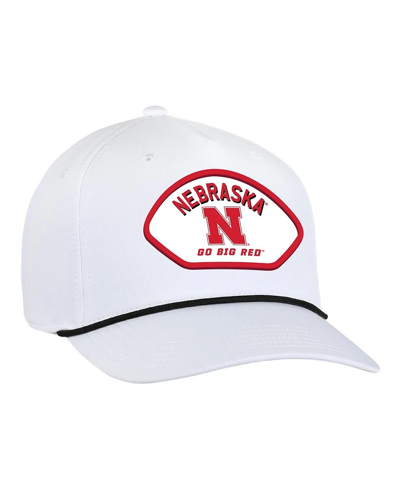 Ahead Men's White Nebraska Huskers Alto Rope Adjustable Hat