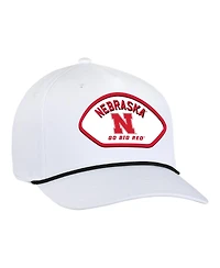 Ahead Men's White Nebraska Huskers Alto Rope Adjustable Hat