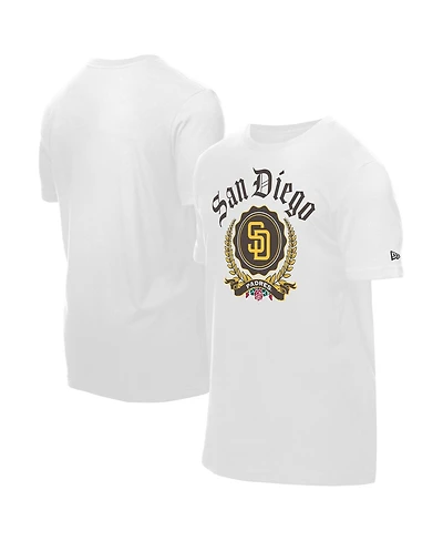 New Era Men's White San Diego Padres Fleur Domestic T-Shirt