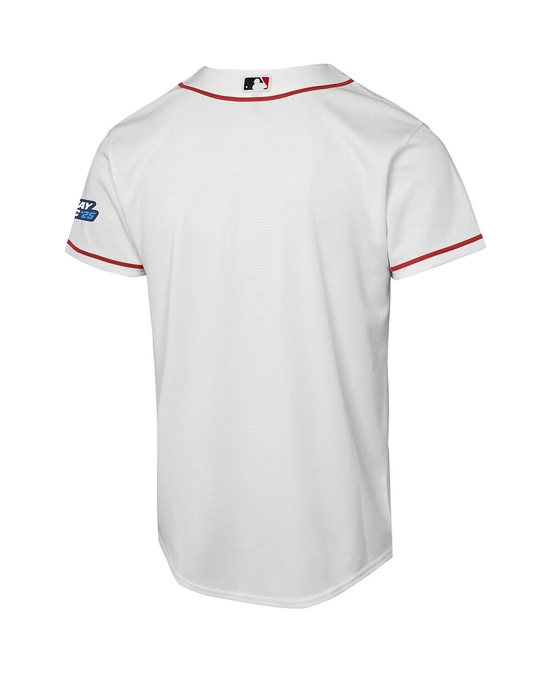 Nike Big Boys and Girls White Cincinnati Reds 2025 Mlb Speedway Classic Home Replica Team Jersey