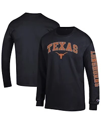 Champion Men's Texas Longhorns Arch Over Logo 2-Hit Long Sleeve T-Shirt