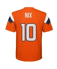 Outerstuff Preschool Bo Nix Orange Denver Broncos Replica Player Jersey