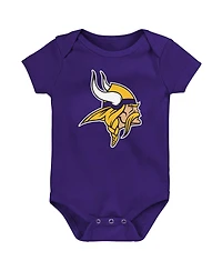 Outerstuff Newborn 3-Piece Minnesota Vikings Little Tike Bodysuit Set