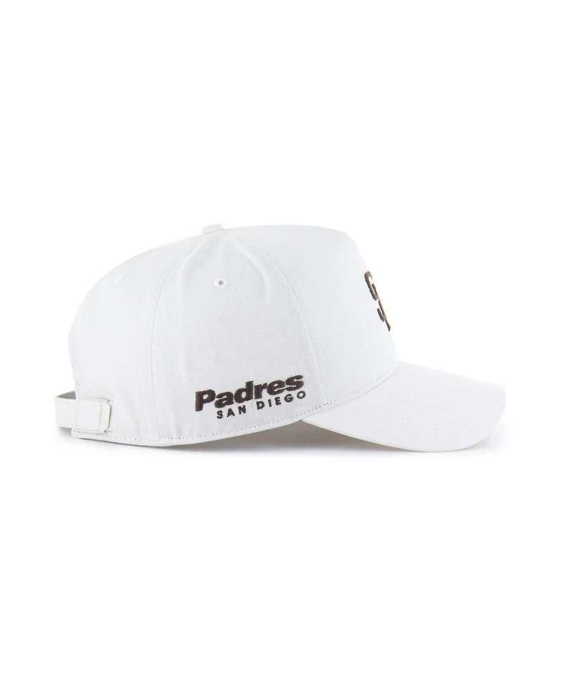 '47 Brand Men's White San Diego Padres Foundational Pinch Offside Adjustable Hat
