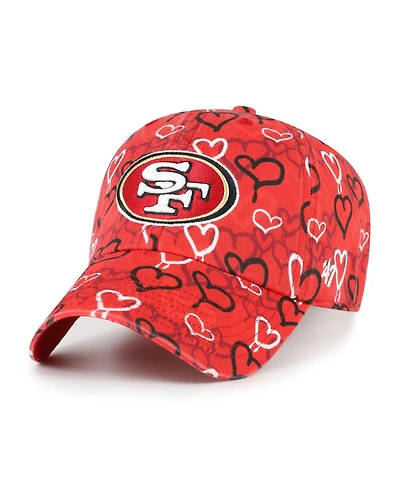 '47 Brand Big Girls Scarlet San Francisco 49ers Mural Clean Up Adjustable Hat