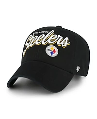 '47 Brand Women's Black Pittsburgh Steelers Ariana Clean Up Adjustable Hat