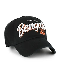 '47 Brand Women's Black Cincinnati Bengals Ariana Clean Up Adjustable Hat